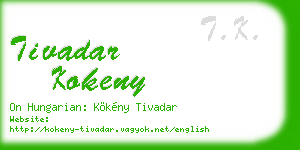 tivadar kokeny business card